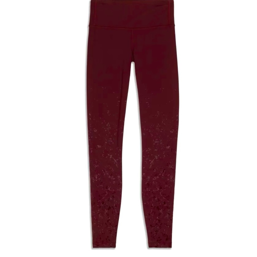 NWOT Lululemon Speed Wunder Garnet Color Speckled Velvet Leggings